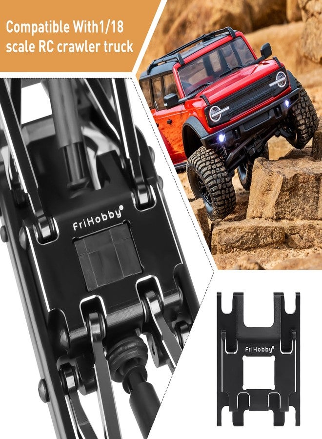 FriHobby Aluminum Transmission Mount Skid Plate Centre Gearbox Base for TRX4M Bronco Defender F150 K10 High Trail Hop Ups 1/18 RC Crawler Truck Accessories, 24g - Image 4